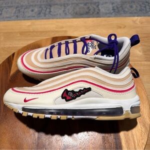 NIKE AIR MAX 97 SE AIR SPRUNG SESAME/ELECTRO PURPLE SIZE MEN'S 10 DH4759-200